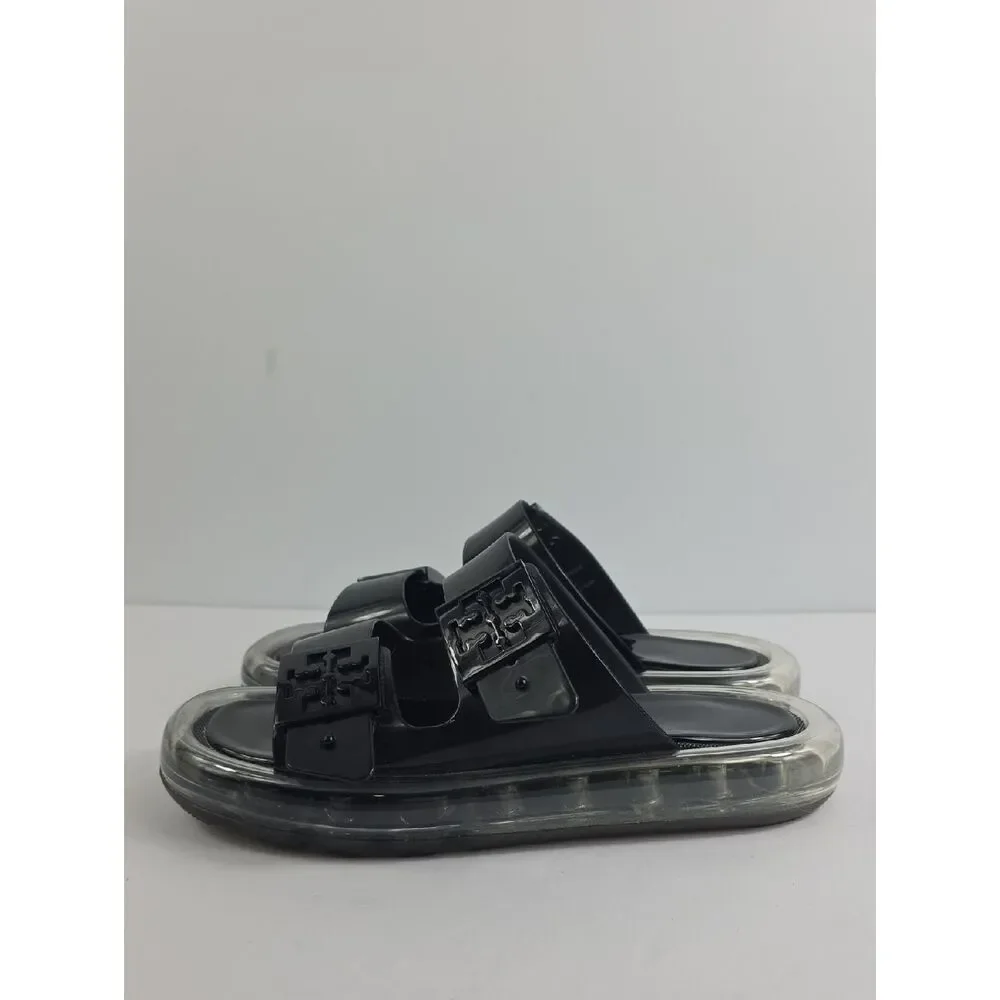 Tory Burch Buckle Bubble Jelly Black Slide Women's Sandal Size 5